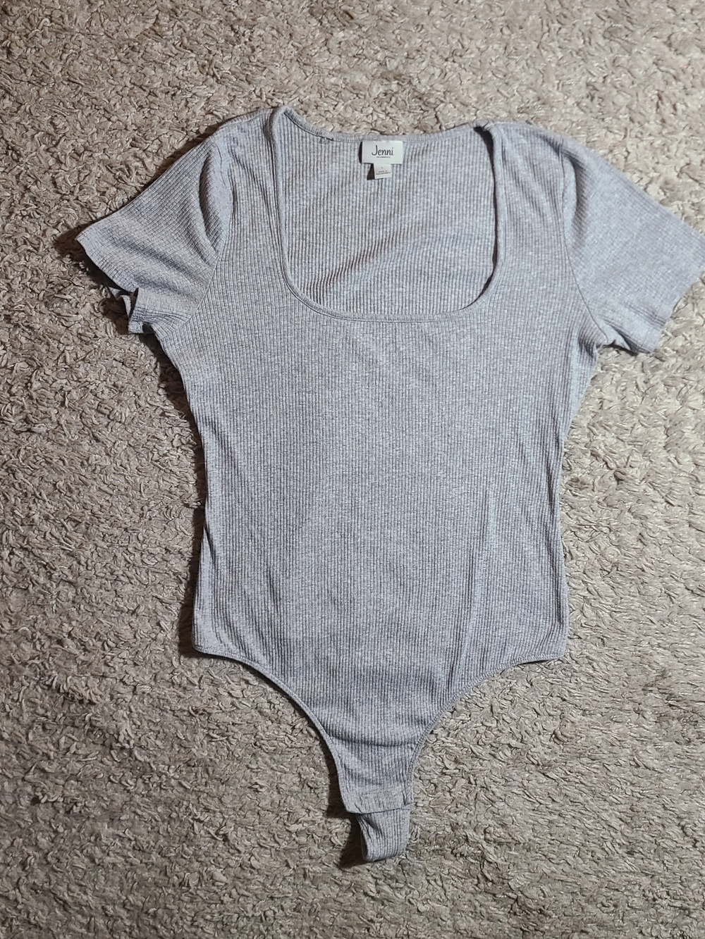Women’s Large Bodysuit & Top Bundle 3pc Ribbed Basics Gray (H&M, PLT)